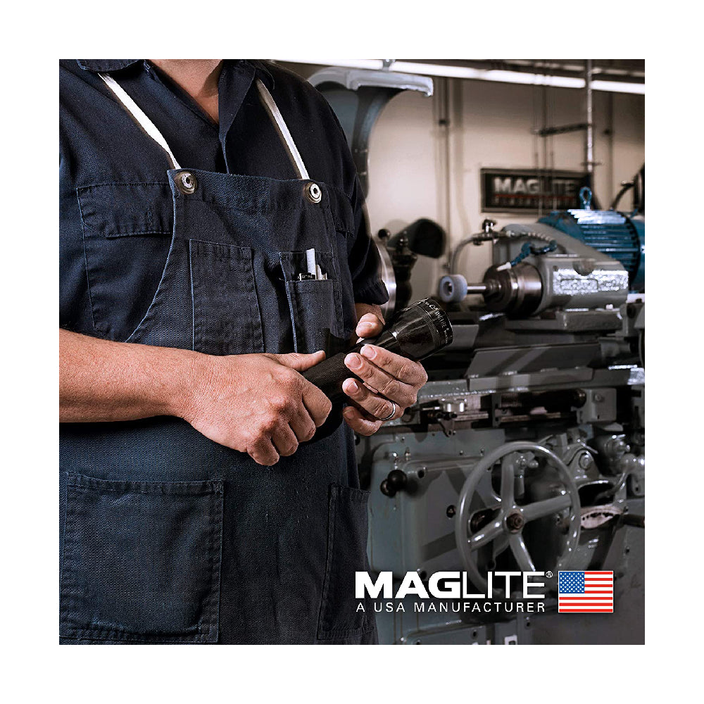 Maglite Heavy-Duty Incandescent 2-Cell D Flashlight, Black