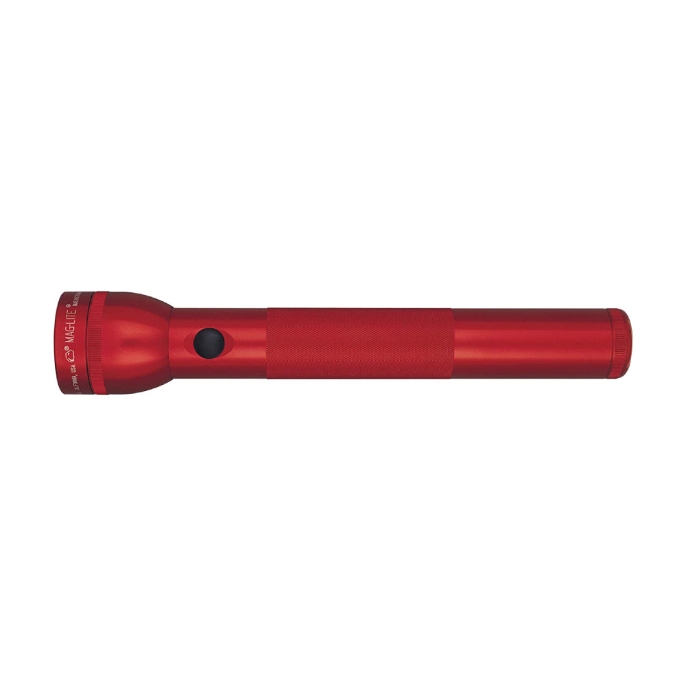 Maglite Heavy-Duty Incandescent 3-Cell D Flashlight, Red