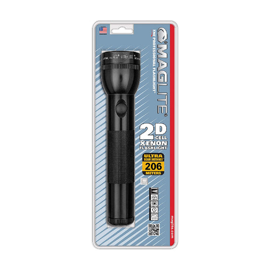 Maglite Heavy-Duty Incandescent 2-Cell D Flashlight, Black