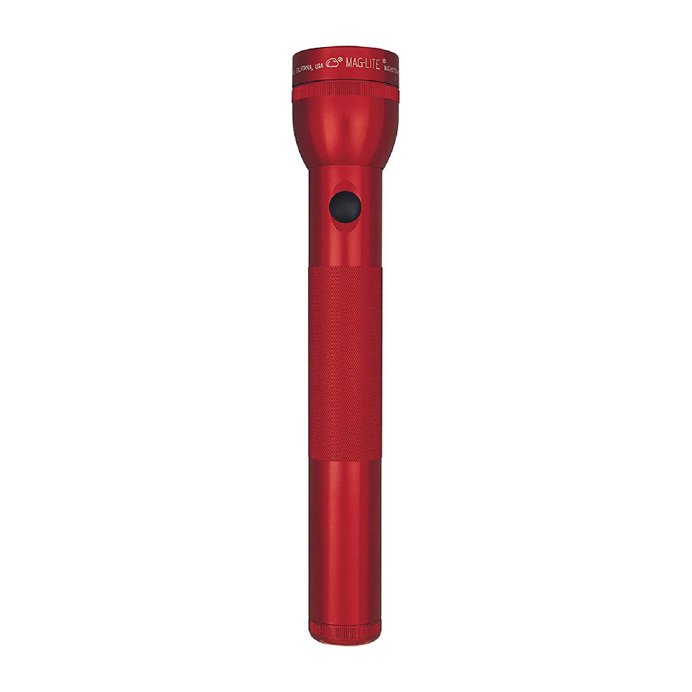 Maglite Heavy-Duty Incandescent 3-Cell D Flashlight, Red